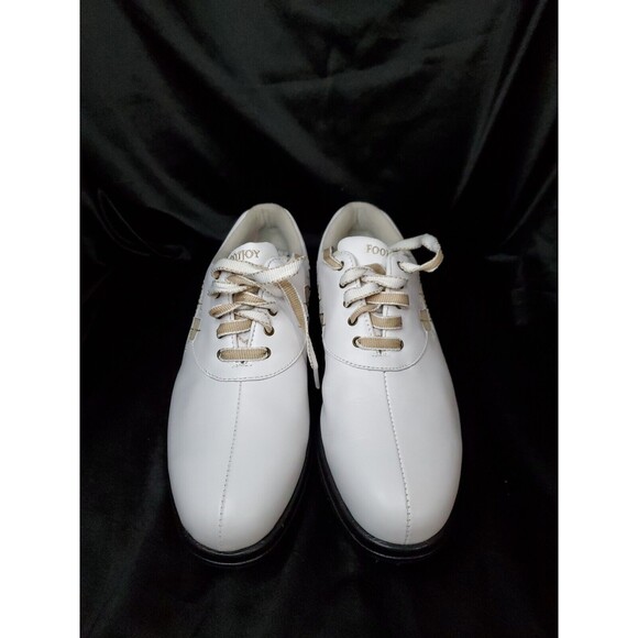 Footjoy Golf Shoes 7.5 M Extra Comfort Sneakers White Leather 98530 W/Accessory - Picture 5 of 11